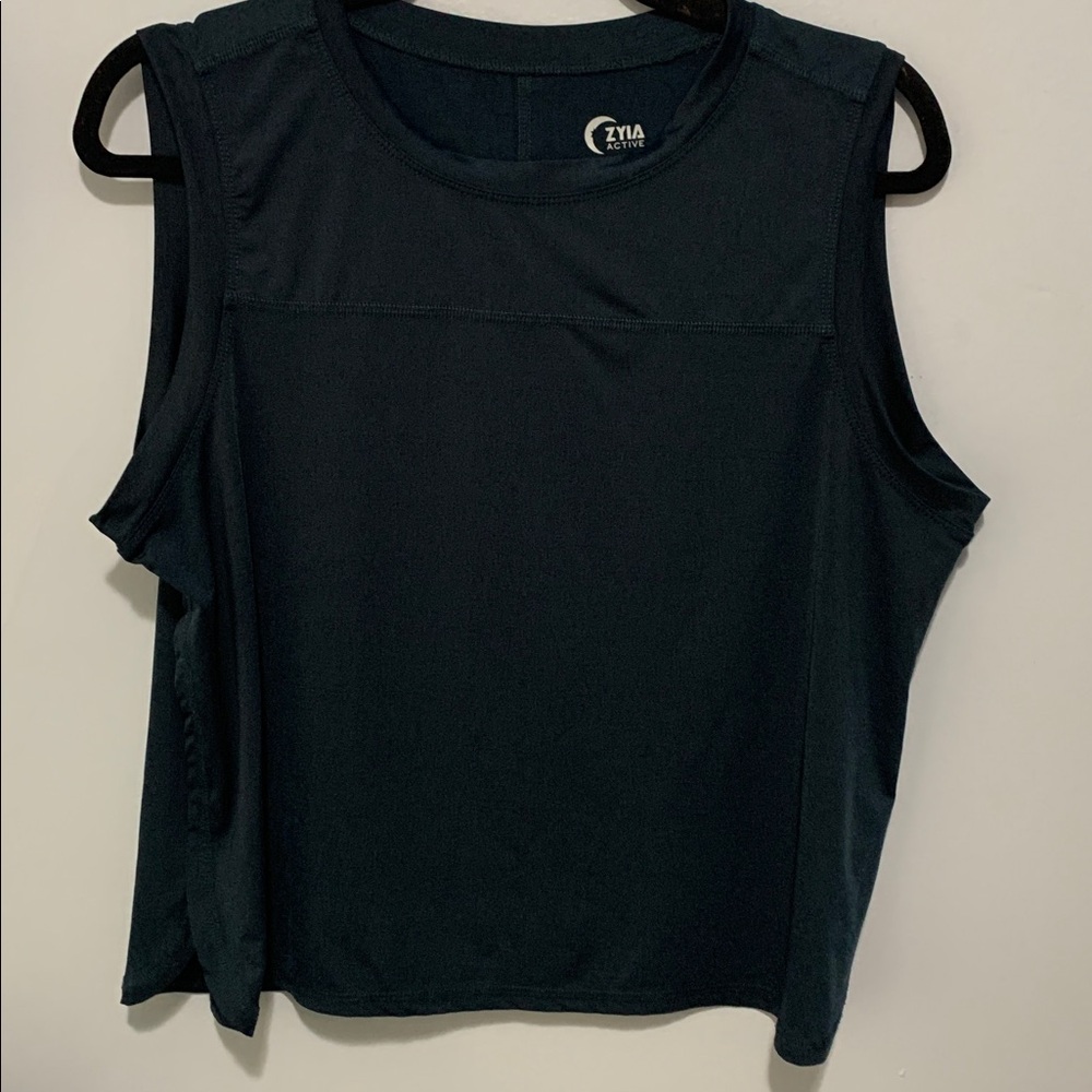 Zyia active extra large, navy cropped tank - Picture 2 of 5